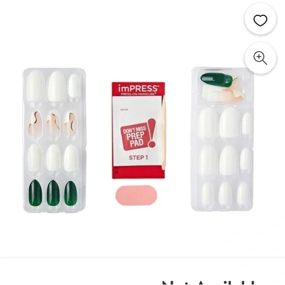 imPRESS Peel & Press Nails - White/Green - Picture 4 of 6